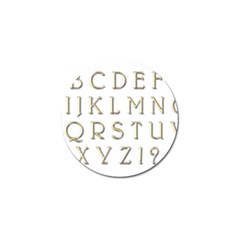 Letters Gold Classic Alphabet Golf Ball Marker by Sapixe