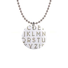 Letters Gold Classic Alphabet Button Necklaces by Sapixe