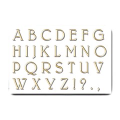 Letters Gold Classic Alphabet Small Doormat  by Sapixe