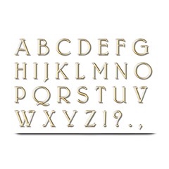 Letters Gold Classic Alphabet Plate Mats by Sapixe