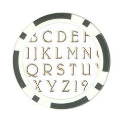 Letters Gold Classic Alphabet Poker Chip Card Guard by Sapixe