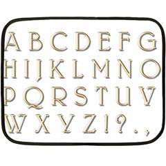 Letters Gold Classic Alphabet Fleece Blanket (mini) by Sapixe