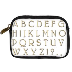 Letters Gold Classic Alphabet Digital Camera Cases by Sapixe