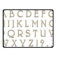 Letters Gold Classic Alphabet Fleece Blanket (small) by Sapixe