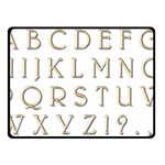 Letters Gold Classic Alphabet Fleece Blanket (Small) 50 x40  Blanket Front