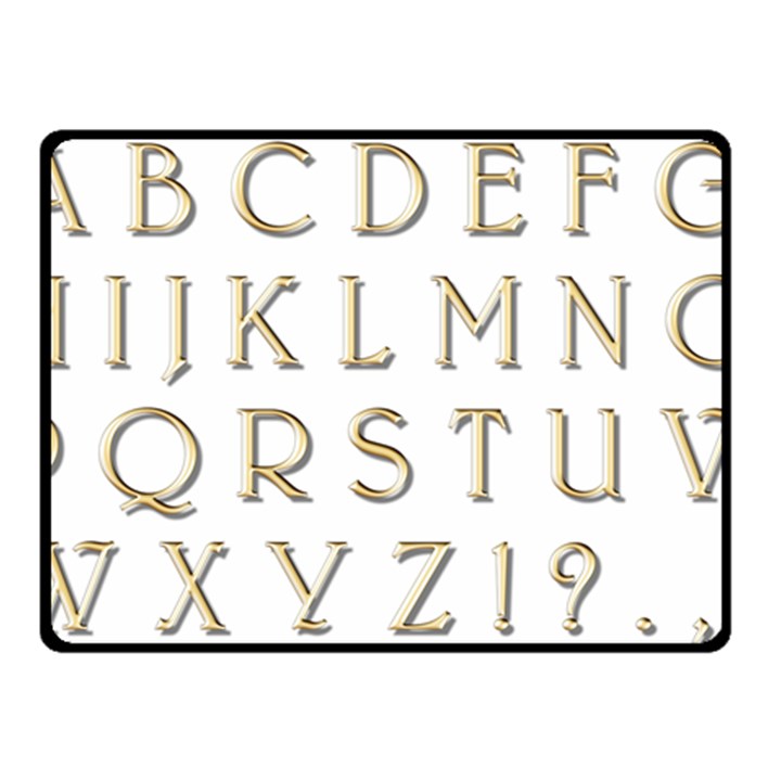 Letters Gold Classic Alphabet Fleece Blanket (Small)