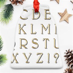 Letters Gold Classic Alphabet Ornament (bell) by Sapixe