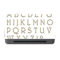 Letters Gold Classic Alphabet Memory Card Reader With Cf by Sapixe