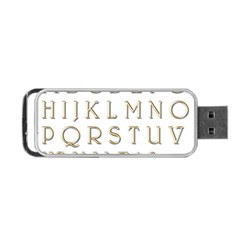 Letters Gold Classic Alphabet Portable Usb Flash (one Side) by Sapixe