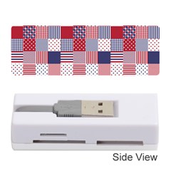 Usa Americana Patchwork Red White & Blue Quilt Memory Card Reader (stick)  by PodArtist