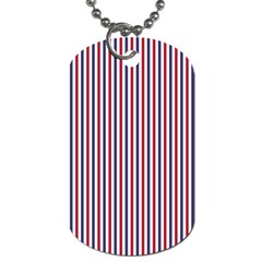 Usa Flag Red And Flag Blue Narrow Thin Stripes  Dog Tag (two Sides) by PodArtist