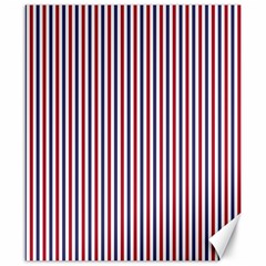 Usa Flag Red And Flag Blue Narrow Thin Stripes  Canvas 8  X 10  by PodArtist