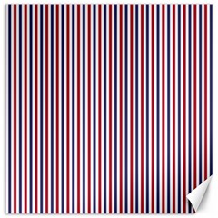 Usa Flag Red And Flag Blue Narrow Thin Stripes  Canvas 20  X 20   by PodArtist