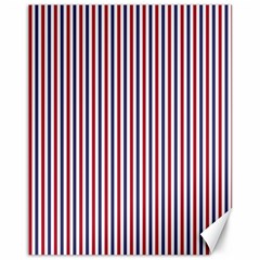 Usa Flag Red And Flag Blue Narrow Thin Stripes  Canvas 11  X 14   by PodArtist