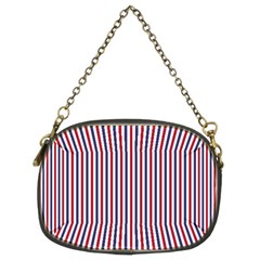 Usa Flag Red And Flag Blue Narrow Thin Stripes  Chain Purses (two Sides)  by PodArtist