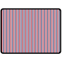 Usa Flag Red And Flag Blue Narrow Thin Stripes  Fleece Blanket (large)  by PodArtist