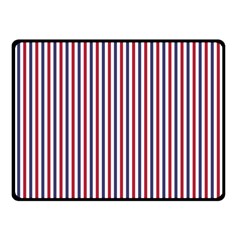 Usa Flag Red And Flag Blue Narrow Thin Stripes  Fleece Blanket (small) by PodArtist