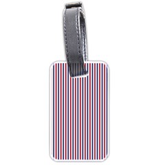 Usa Flag Red And Flag Blue Narrow Thin Stripes  Luggage Tags (one Side)  by PodArtist