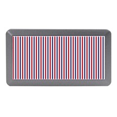 Usa Flag Red And Flag Blue Narrow Thin Stripes  Memory Card Reader (mini) by PodArtist