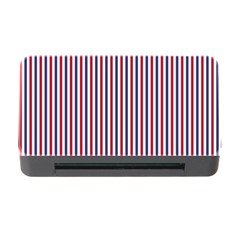 Usa Flag Red And Flag Blue Narrow Thin Stripes  Memory Card Reader With Cf by PodArtist