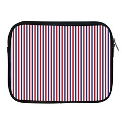 Usa Flag Red And Flag Blue Narrow Thin Stripes  Apple Ipad 2/3/4 Zipper Cases by PodArtist