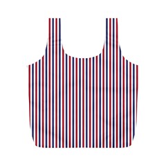 Usa Flag Red And Flag Blue Narrow Thin Stripes  Full Print Recycle Bags (m)  by PodArtist