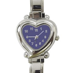 Usa Flag White Stars On Flag Blue Heart Italian Charm Watch by PodArtist