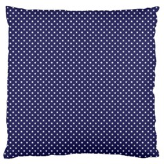 Usa Flag White Stars On Flag Blue Large Cushion Case (two Sides) by PodArtist