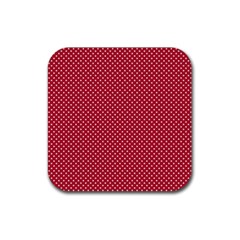 Usa Flag White Stars On Flag Red Rubber Coaster (square)  by PodArtist