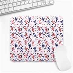 Red White And Blue Usa/uk/france Colored Party Streamers Large Mousepads by PodArtist