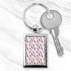 Red White And Blue Usa/uk/france Colored Party Streamers Key Chains (rectangle)  by PodArtist