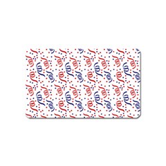 Red White And Blue Usa/uk/france Colored Party Streamers Magnet (name Card) by PodArtist