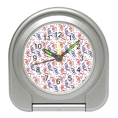 Red White And Blue Usa/uk/france Colored Party Streamers Travel Alarm Clocks by PodArtist