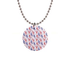 Red White And Blue Usa/uk/france Colored Party Streamers Button Necklaces by PodArtist