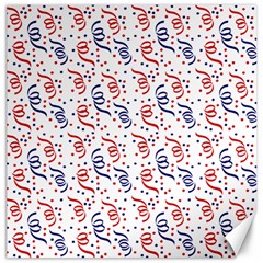 Red White And Blue Usa/uk/france Colored Party Streamers Canvas 12  X 12   by PodArtist