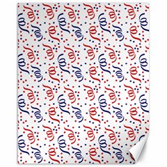 Red White And Blue Usa/uk/france Colored Party Streamers Canvas 16  X 20   by PodArtist