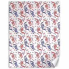 Red White And Blue Usa/uk/france Colored Party Streamers Canvas 18  X 24   by PodArtist