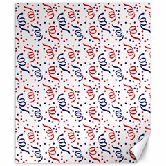 Red White And Blue Usa/uk/france Colored Party Streamers Canvas 20  X 24   by PodArtist