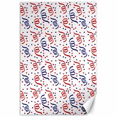 Red White And Blue Usa/uk/france Colored Party Streamers Canvas 20  X 30   by PodArtist