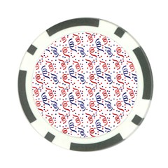 Red White And Blue Usa/uk/france Colored Party Streamers Poker Chip Card Guard by PodArtist