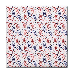 Red White And Blue Usa/uk/france Colored Party Streamers Face Towel by PodArtist