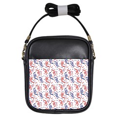 Red White And Blue Usa/uk/france Colored Party Streamers Girls Sling Bags by PodArtist