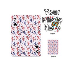 Red White And Blue Usa/uk/france Colored Party Streamers Playing Cards 54 (mini)  by PodArtist