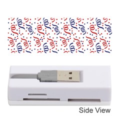 Red White And Blue Usa/uk/france Colored Party Streamers Memory Card Reader (stick)  by PodArtist