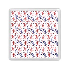 Red White And Blue Usa/uk/france Colored Party Streamers Memory Card Reader (square)  by PodArtist