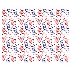 Red White And Blue Usa/uk/france Colored Party Streamers Double Sided Flano Blanket (medium)  by PodArtist