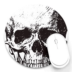 Skull Vintage Old Horror Macabre Round Mousepads by Sapixe