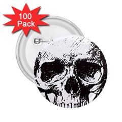 Skull Vintage Old Horror Macabre 2 25  Buttons (100 Pack)  by Sapixe