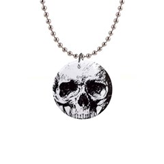 Skull Vintage Old Horror Macabre Button Necklaces by Sapixe