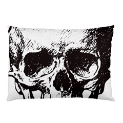 Skull Vintage Old Horror Macabre Pillow Case by Sapixe